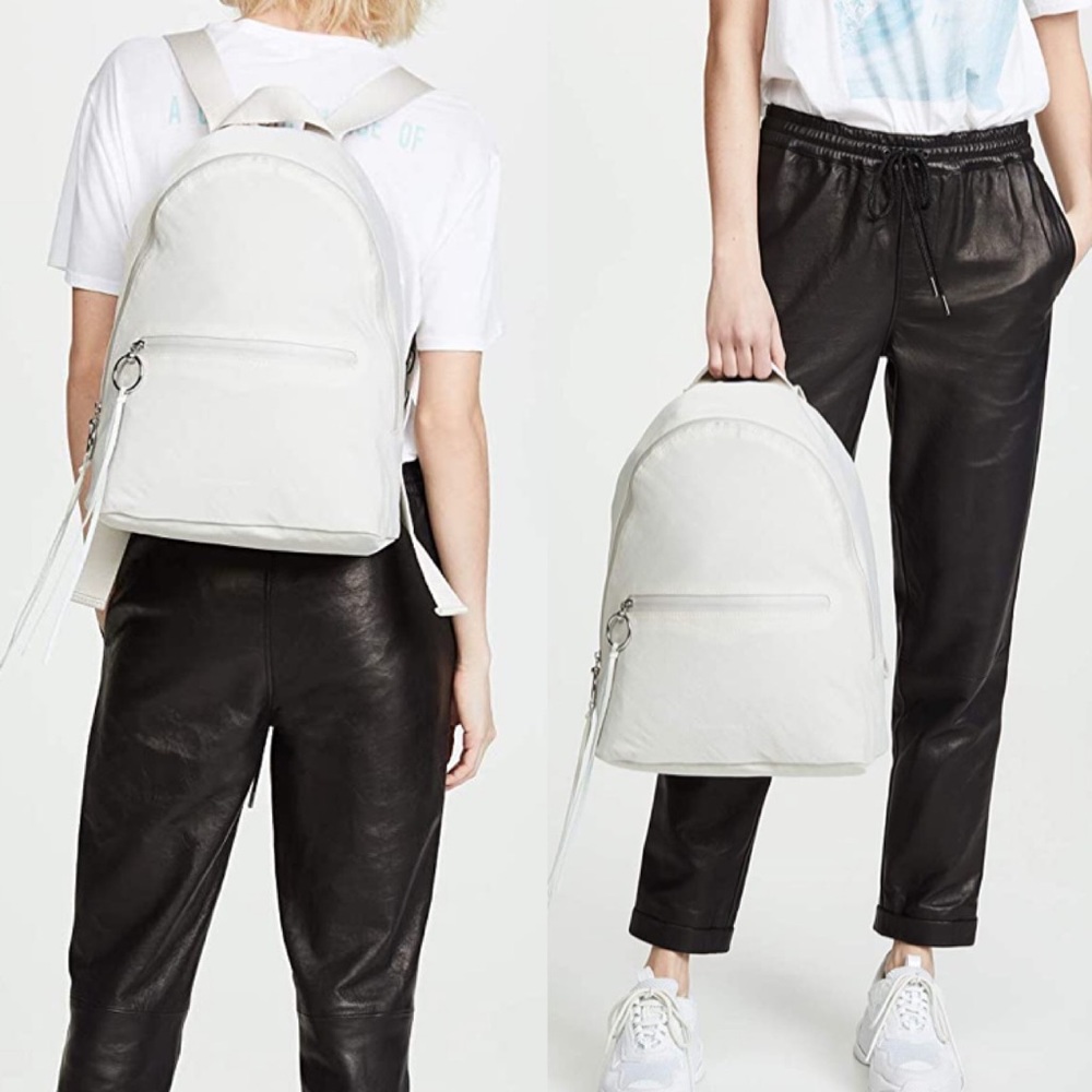 NEW! Rebecca Minkoff Large Nylon Large Backpack BONE $198
